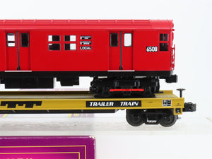O Gauge 3-Rail MTH 20-98364 ITTX Trailer Train Flat Car #940298 w/ Subway Car