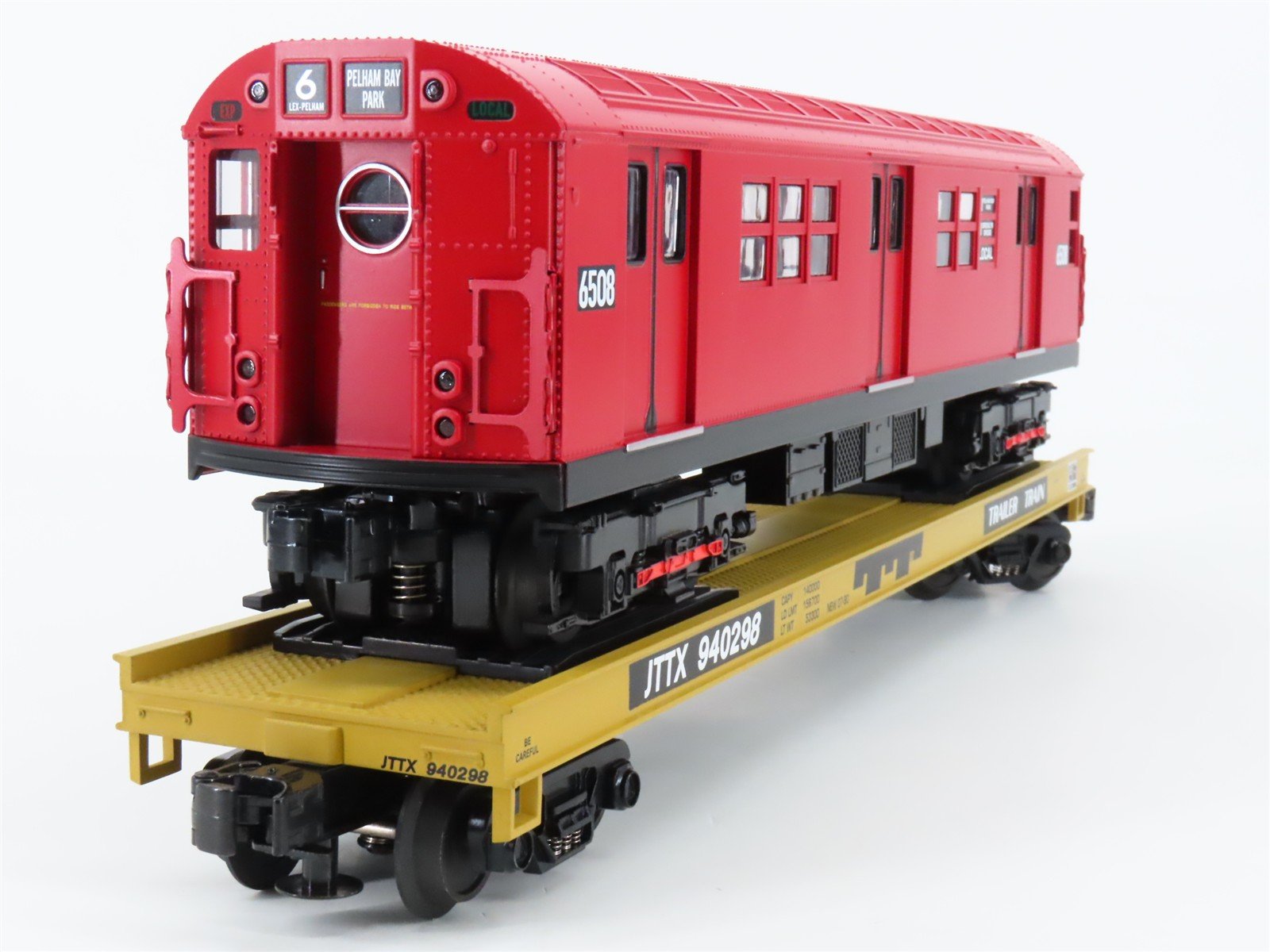 O Gauge 3-Rail MTH 20-98364 ITTX Trailer Train Flat Car #940298 w/ Subway Car