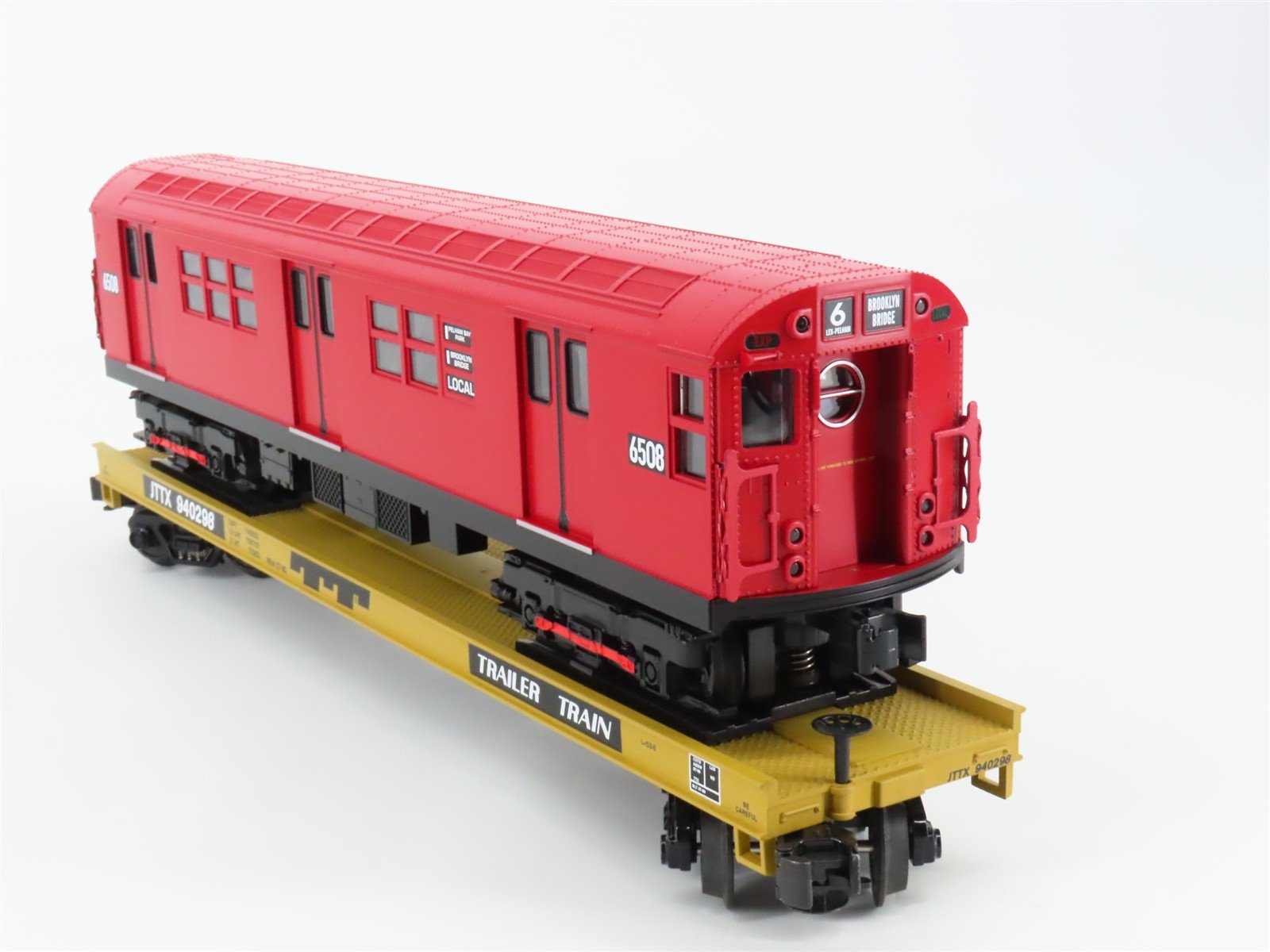 O Gauge 3-Rail MTH 20-98364 ITTX Trailer Train Flat Car #940298 w/ Subway Car