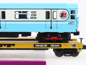 O Gauge 3-Rail MTH 20-98381 JTTX Trailer Train Flat Car #940385 w/ Subway Car