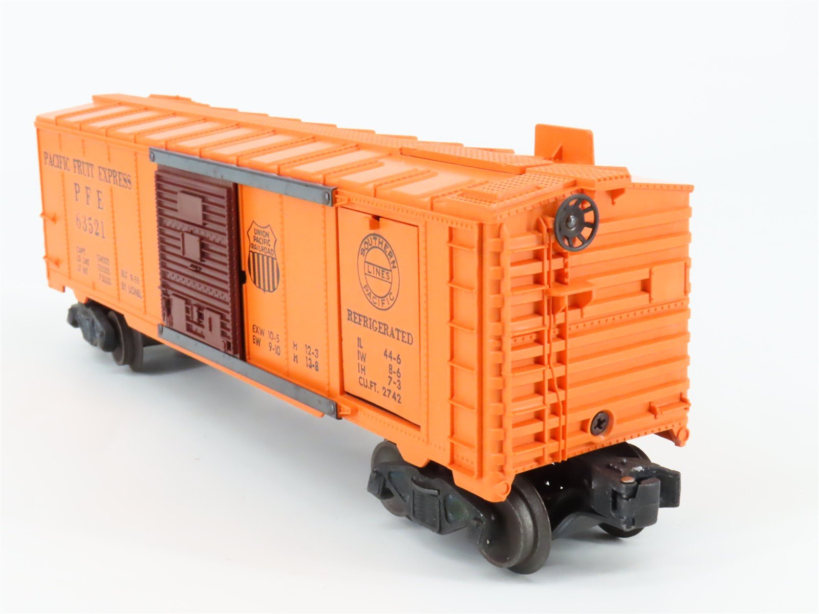 O Gauge 3-Rail Lionel SP UP PFE Pacific Fruit Express Ice Reefer #63521