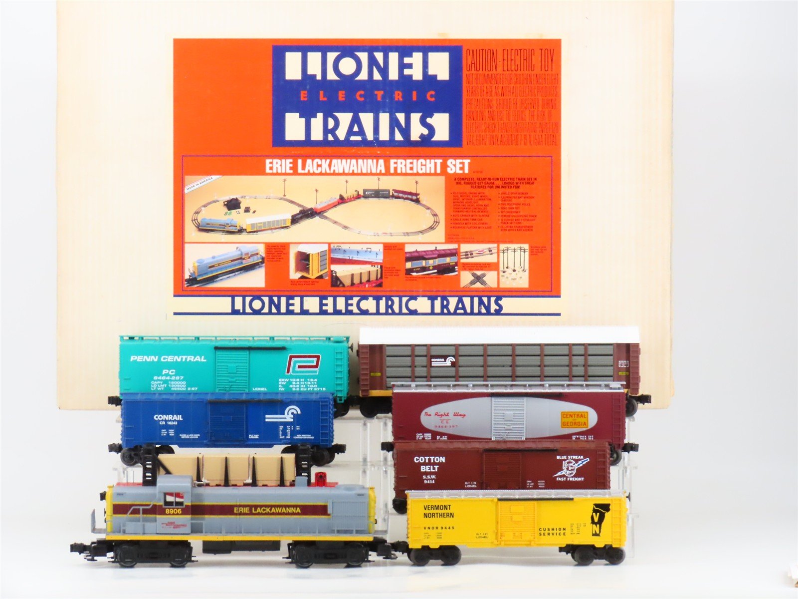 O Gauge 3-Rail Lionel 6-11726 Erie Lackawanna Diesel Freight Set INCOMPLETE