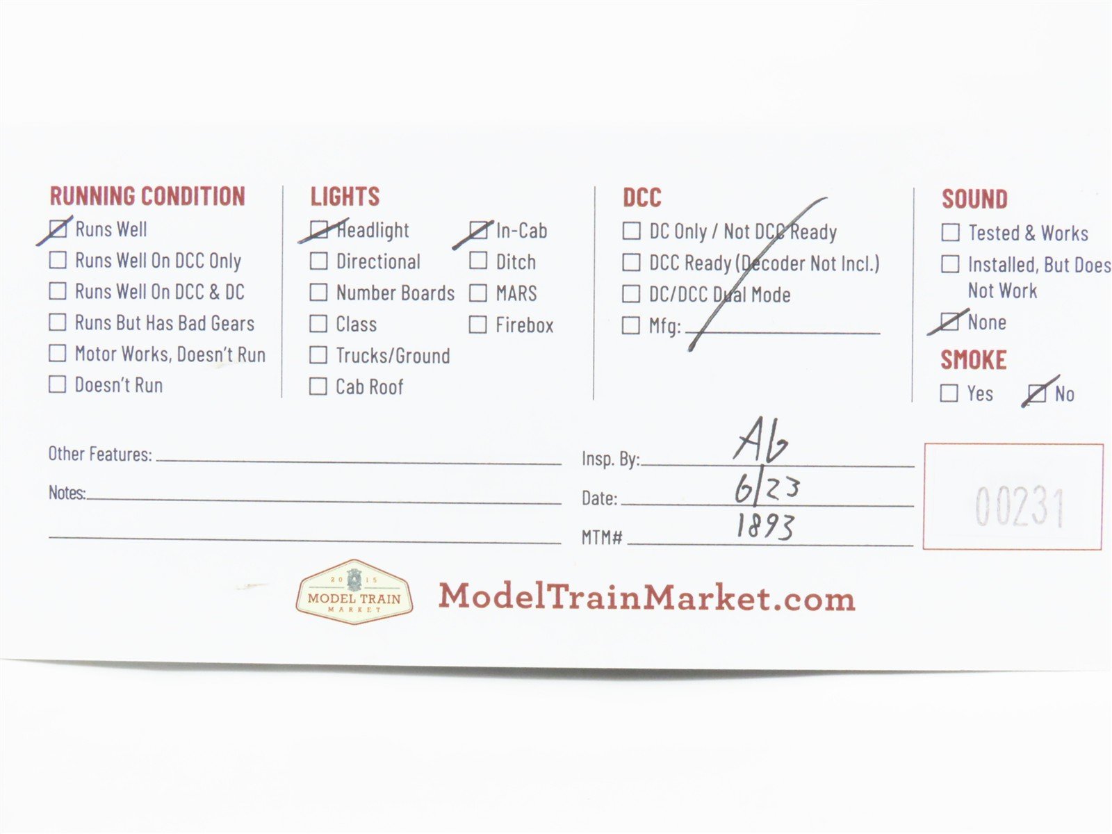 O Gauge 3-Rail Lionel 6-8652 ATSF Santa Fe F3A Diesel Locomotive #8652