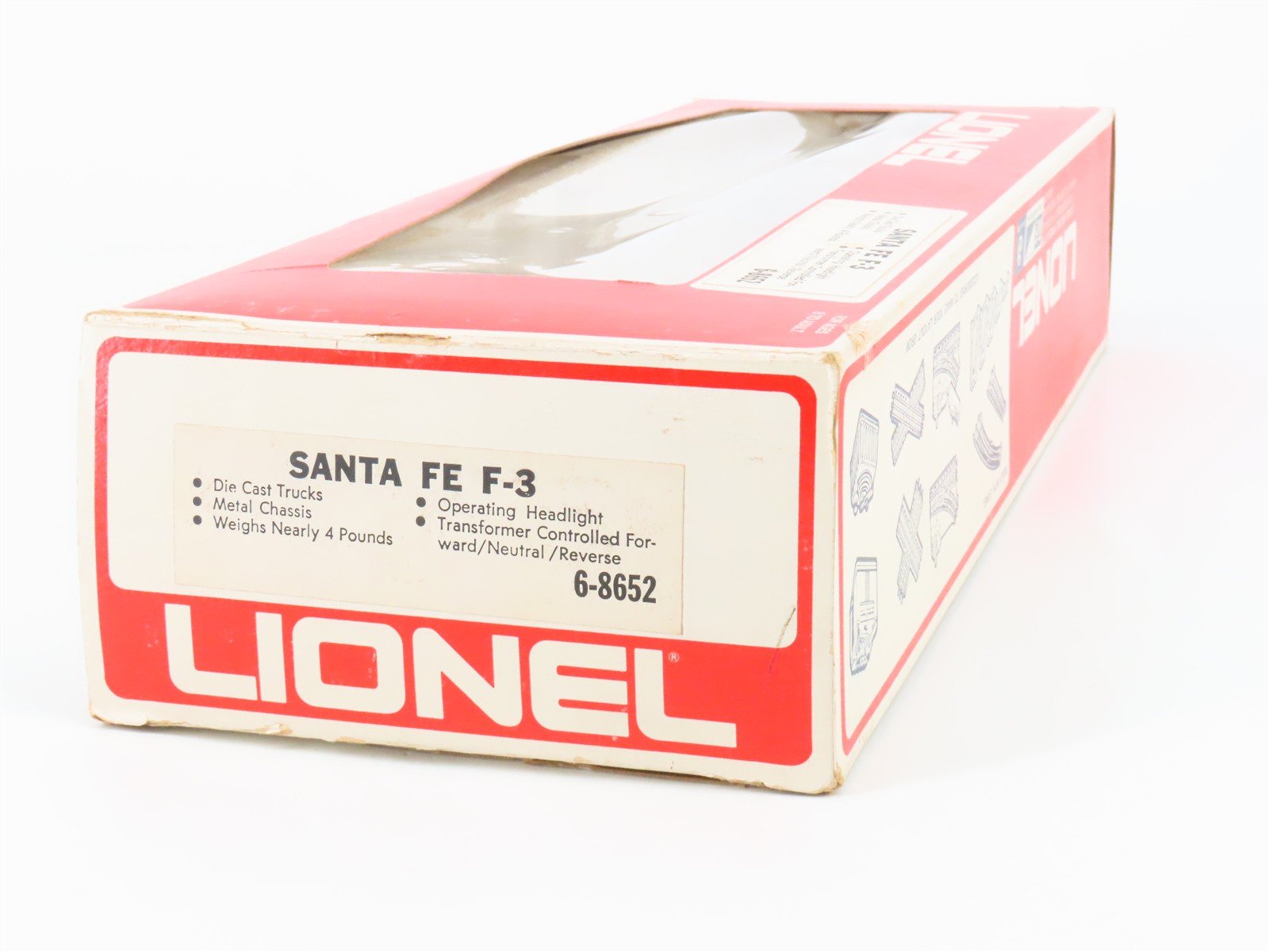 O Gauge 3-Rail Lionel 6-8652 ATSF Santa Fe F3A Diesel Locomotive #8652