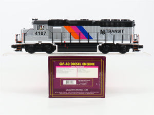O Gauge 3-Rail MTH 20-2424-3 NJ Transit GP40 Diesel Loco #4107 UNPOWERED