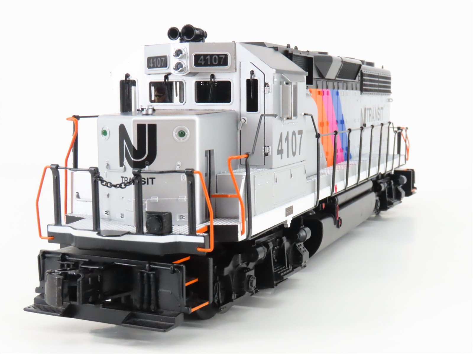 O Gauge 3-Rail MTH 20-2424-3 NJ Transit GP40 Diesel Loco #4107 UNPOWERED