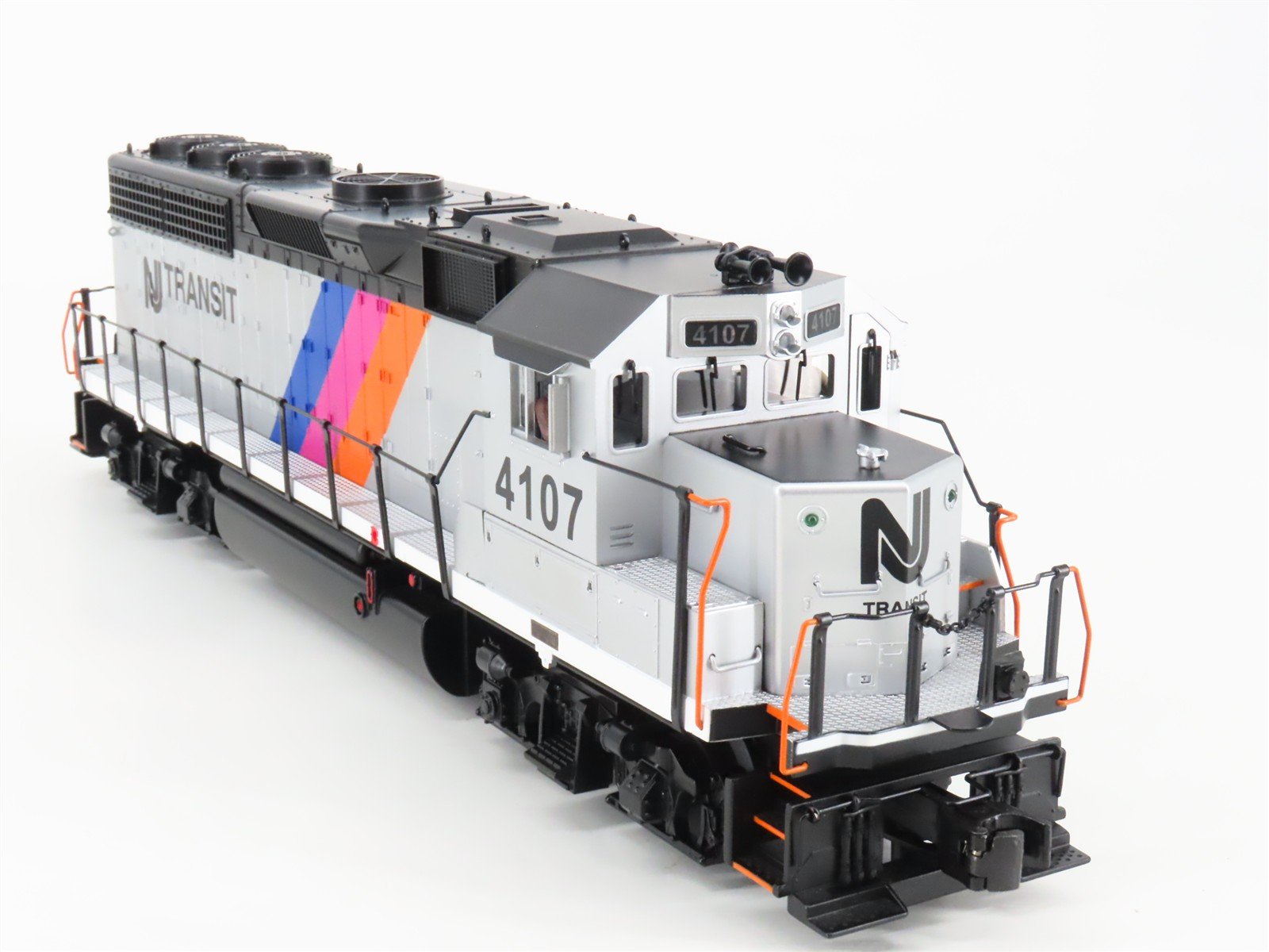 O Gauge 3-Rail MTH 20-2424-3 NJ Transit GP40 Diesel Loco #4107 UNPOWERED