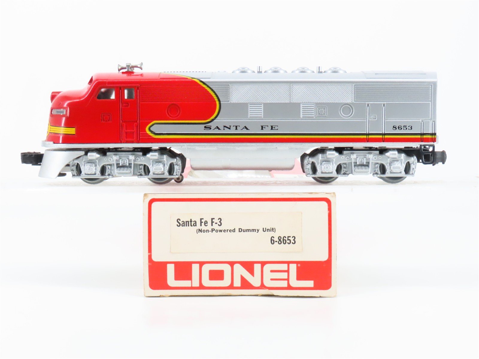 O Gauge 3-Rail Lionel 6-8653 ATSF Santa Fe F3A Diesel Locomotive #8653 UNPOWERED