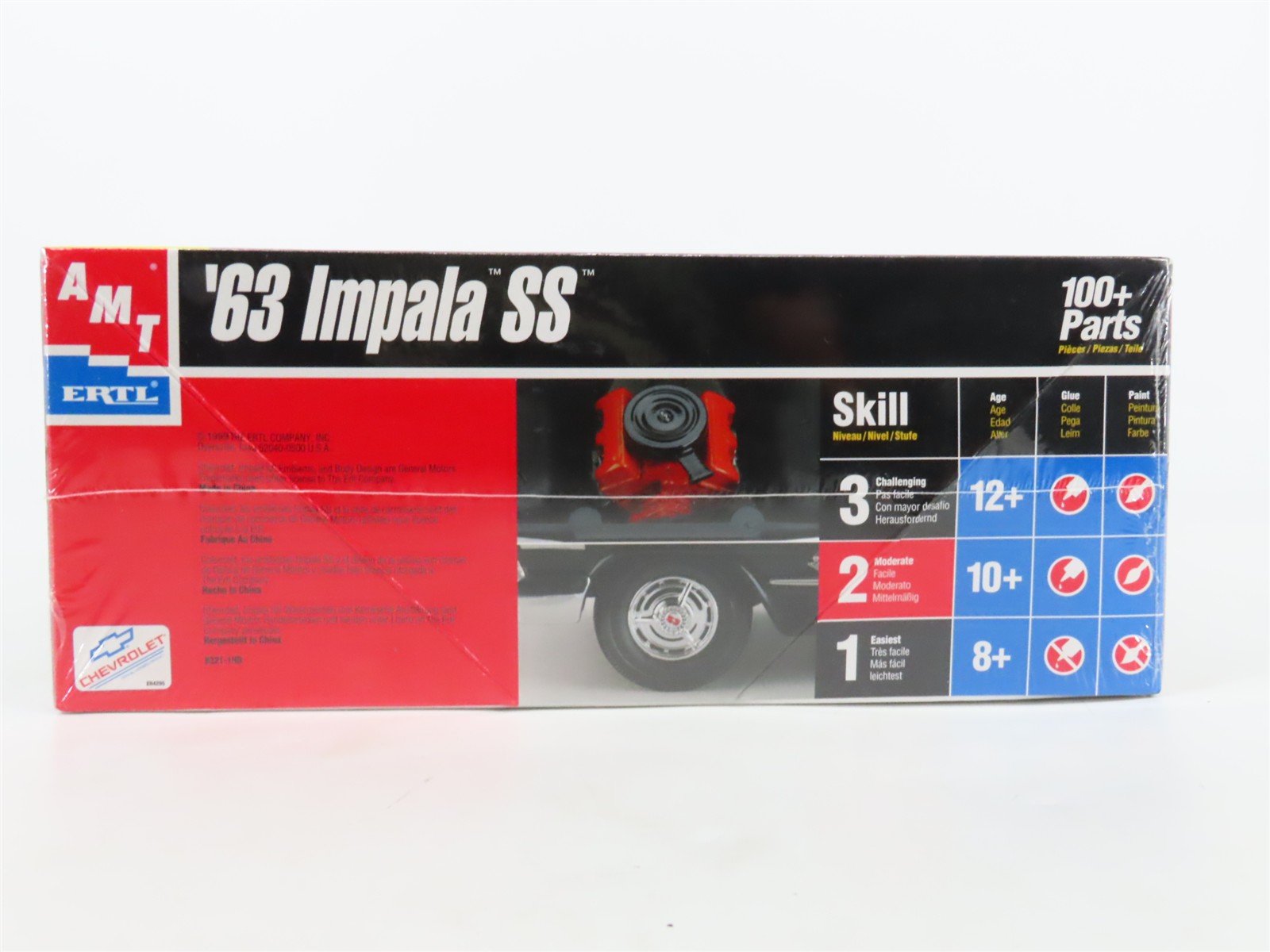 1:25 Scale AMT Ertl 2 in 1 Kit 8321 '63 Chevy Impala SS - Sealed