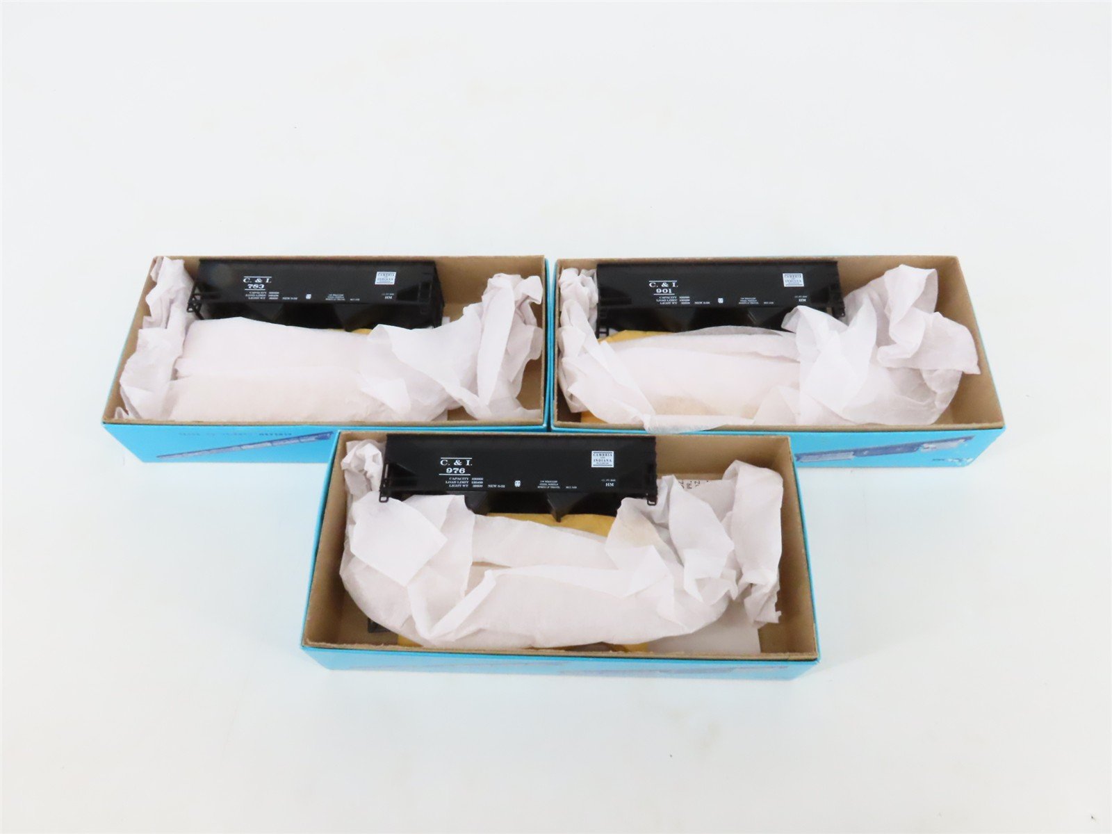 LOT of 3 HO Scale Athearn C&I Cambria & Indiana 2-Bay Open Hopper Car Kits