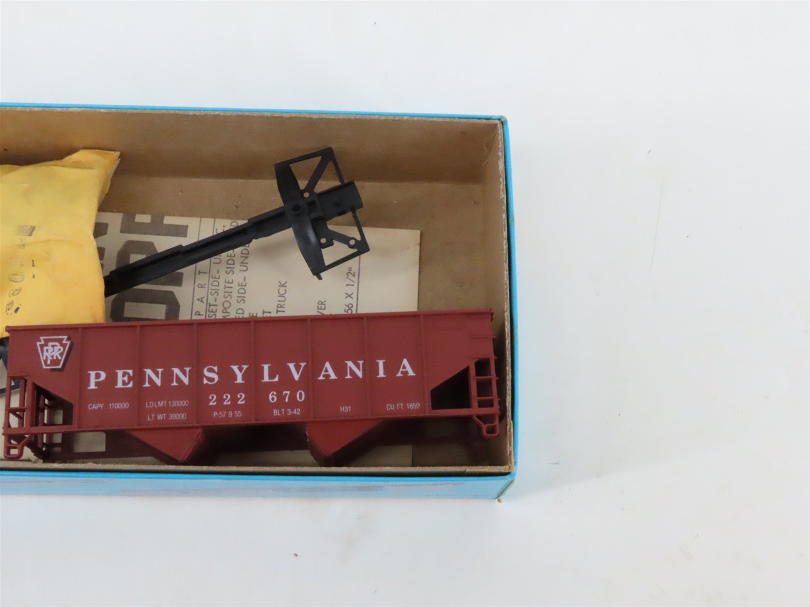 LOT of 3 HO Scale Athearn PRR Pennsylvania 2-Bay Open Hopper Car Kits