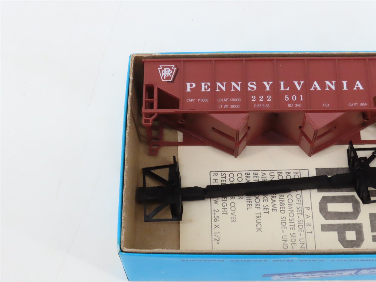 LOT of 3 HO Scale Athearn PRR Pennsylvania 2-Bay Open Hopper Car Kits