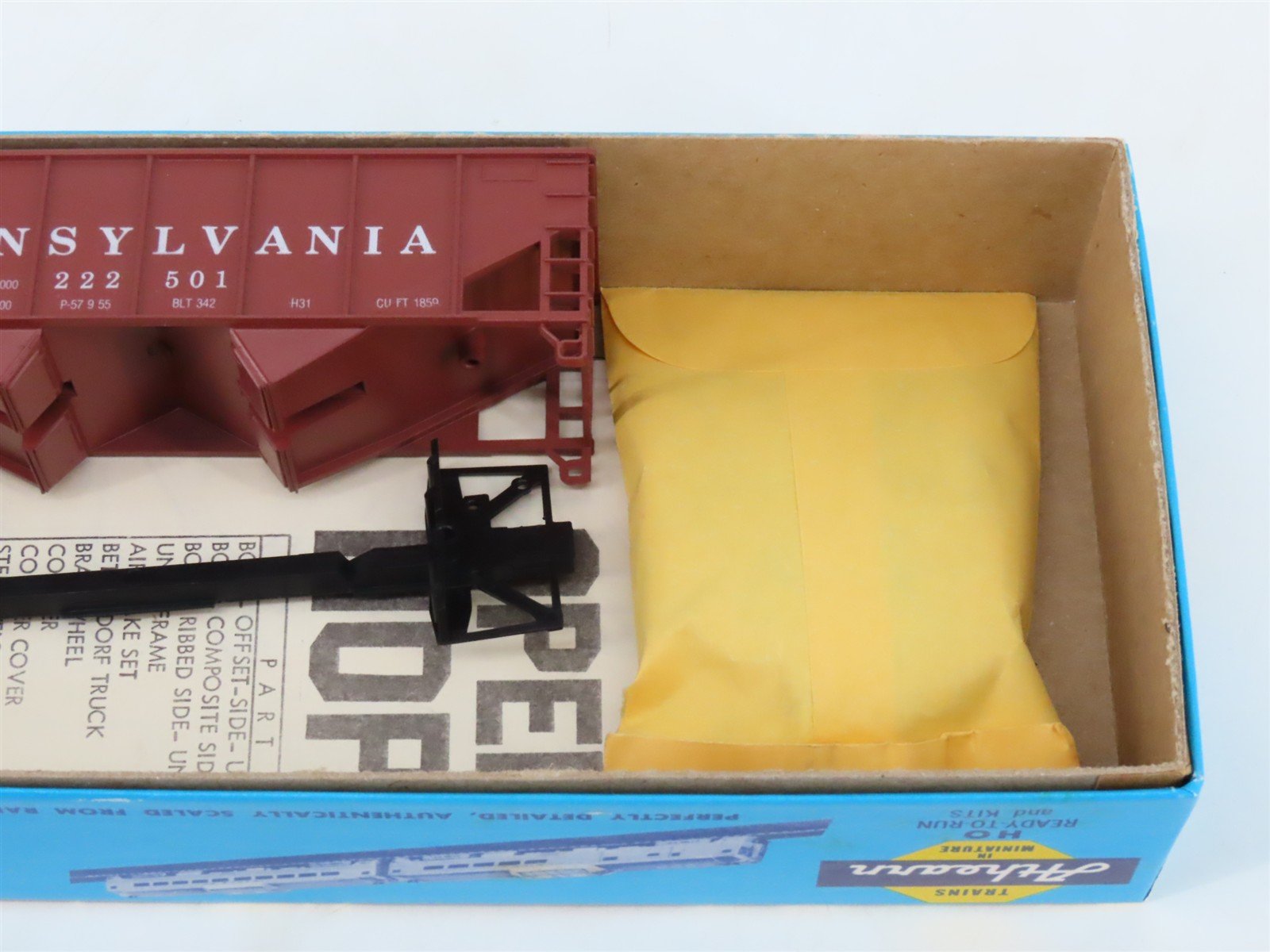 LOT of 3 HO Scale Athearn PRR Pennsylvania 2-Bay Open Hopper Car Kits