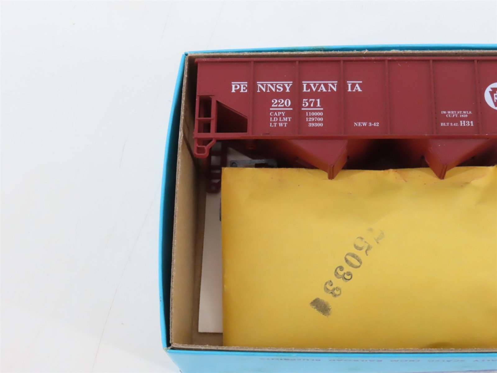 LOT of 3 HO Scale Athearn PRR Pennsylvania 2-Bay Open Hopper Car Kits