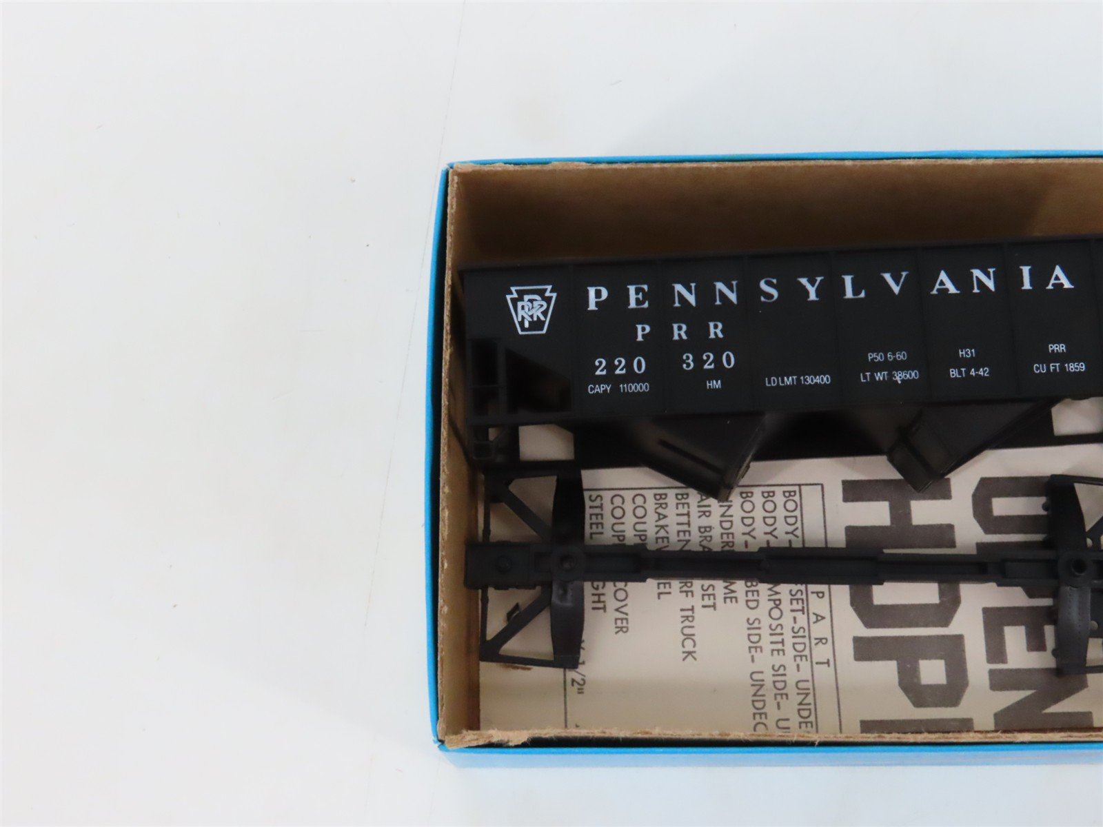 LOT of 3 HO Scale Athearn PRR Pennsylvania 2-Bay Open Hopper Car Kits