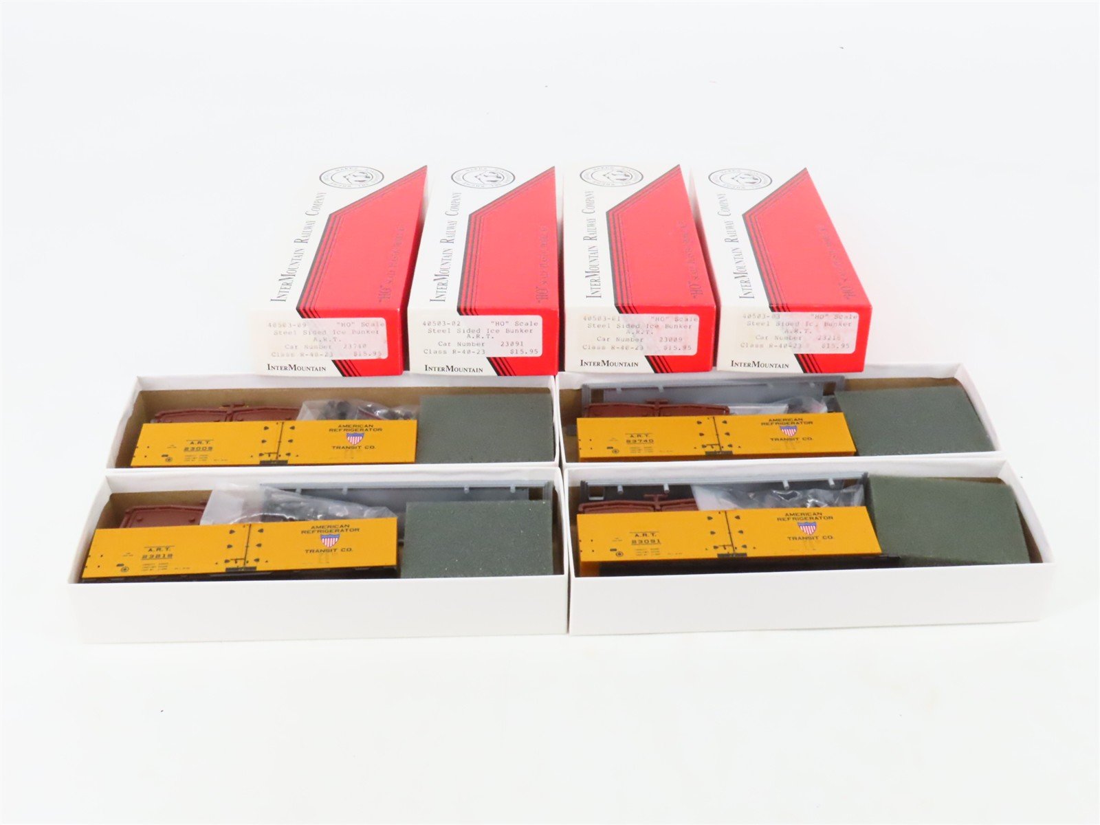 LOT of 4 HO Scale Intermountain ART American Reefer Transit Reefer Cars Kits