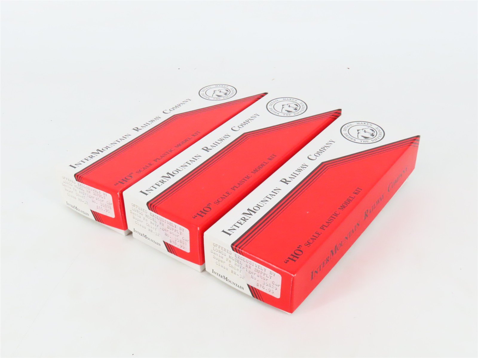 LOT of 3 HO Scale Intermountain SFRD Santa Fe Refrigerator Cars Kits