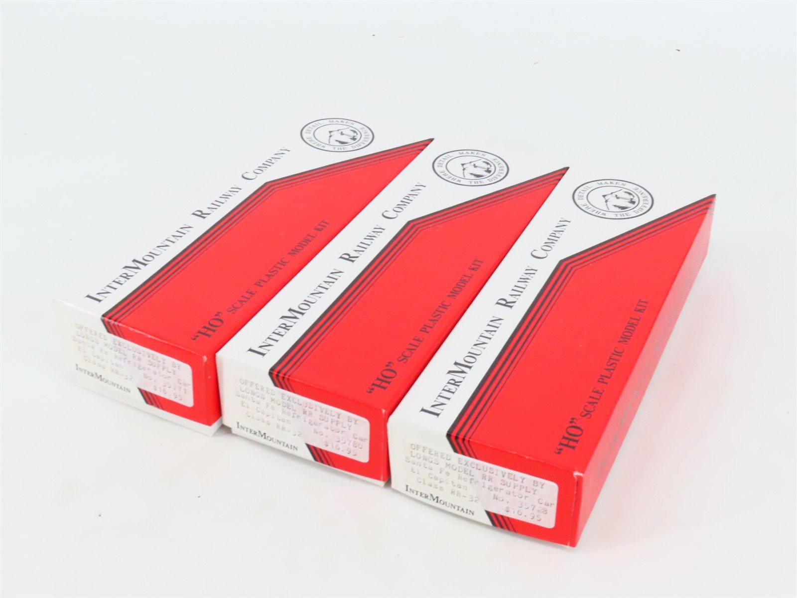 LOT of 3 HO Scale Intermountain SFRD Santa Fe Refrigerator Cars Kits