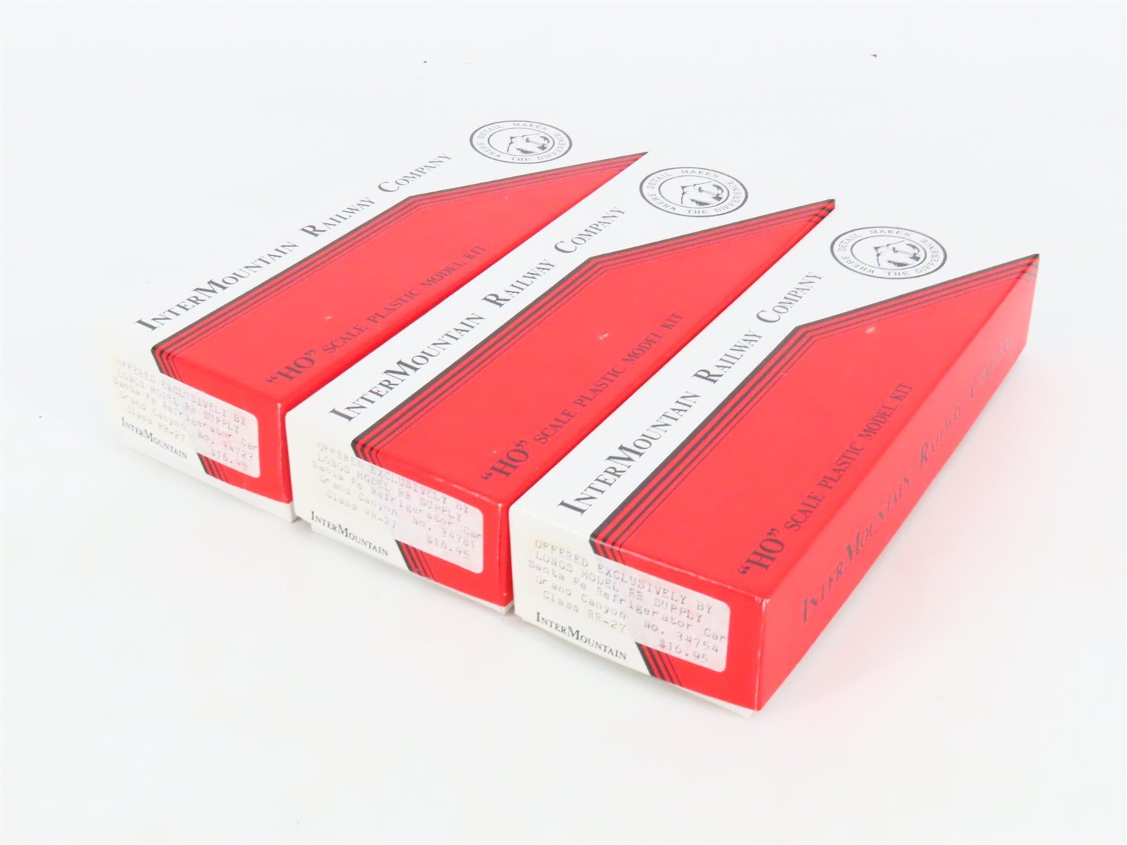 LOT of 3 HO Scale Intermountain SFRD Santa Fe Refrigerator Cars Kits