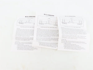 LOT of 3 HO Scale Red Caboose UTLX Leasing 10k Gal Tankcar Kits