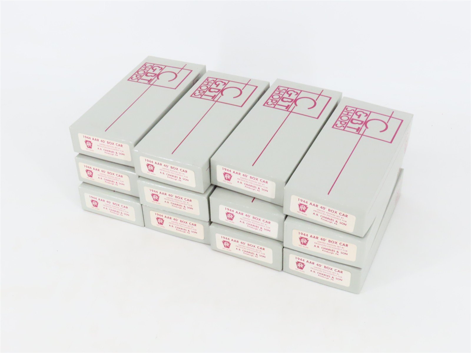 HO C&BT Shops Kit Limited Edition PRR Pennsylvania Railroad Box Cars Set of 12