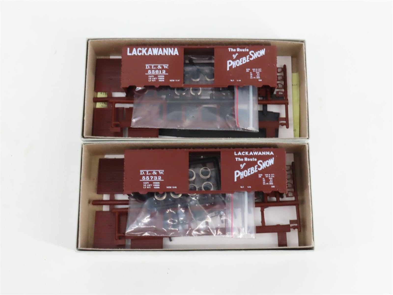 HO C&BT Shops Kit Anthracite Set #2 DL&W/LV/D&H/RDG/ERIE 40' Box Cars Set of 12