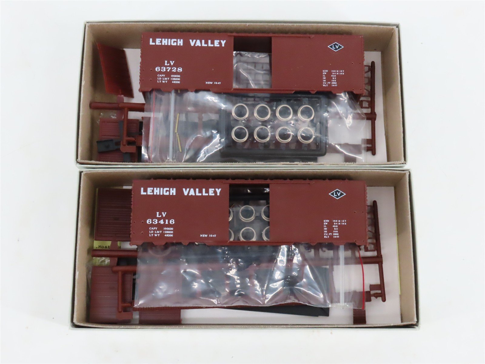 HO C&BT Shops Kit Anthracite Set #2 DL&W/LV/D&H/RDG/ERIE 40' Box Cars Set of 12