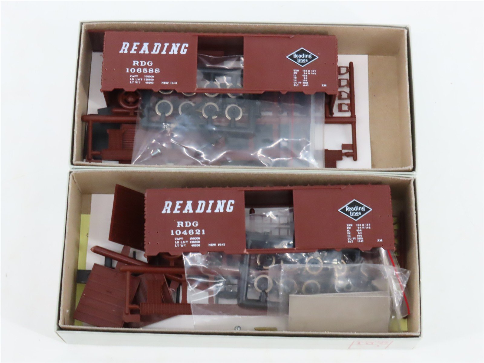HO C&BT Shops Kit Anthracite Set #2 DL&W/LV/D&H/RDG/ERIE 40' Box Cars Set of 12