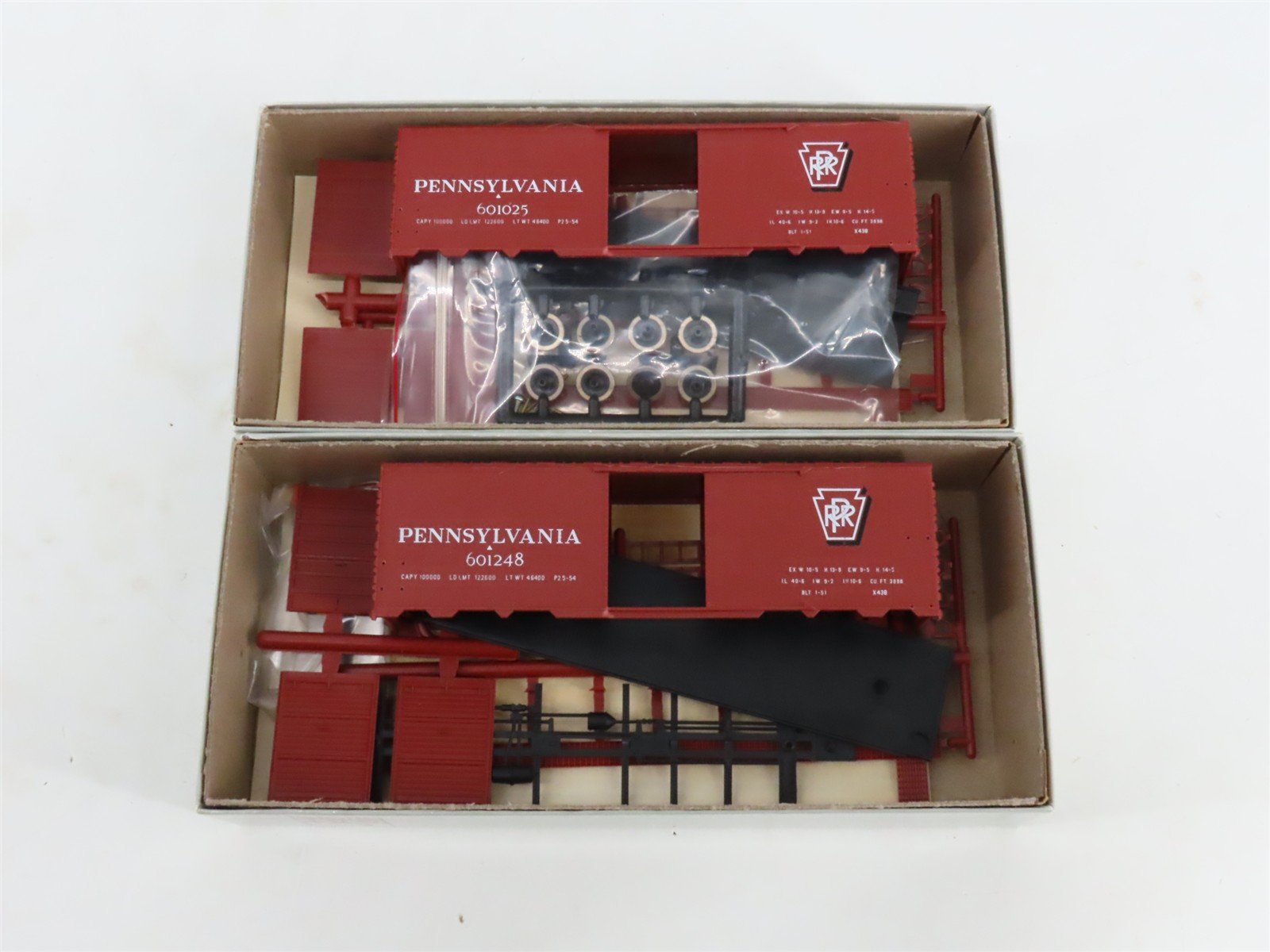 HO Scale C&BT Shops Kit PRR Pennsylvania Railroad 40' Box Cars Set of 6