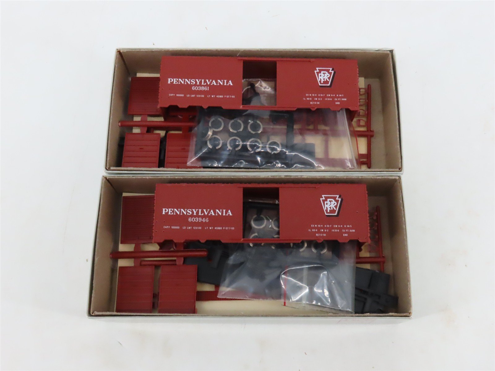 HO Scale C&BT Shops Kit PRR Pennsylvania Railroad 40' Box Cars Set of 6