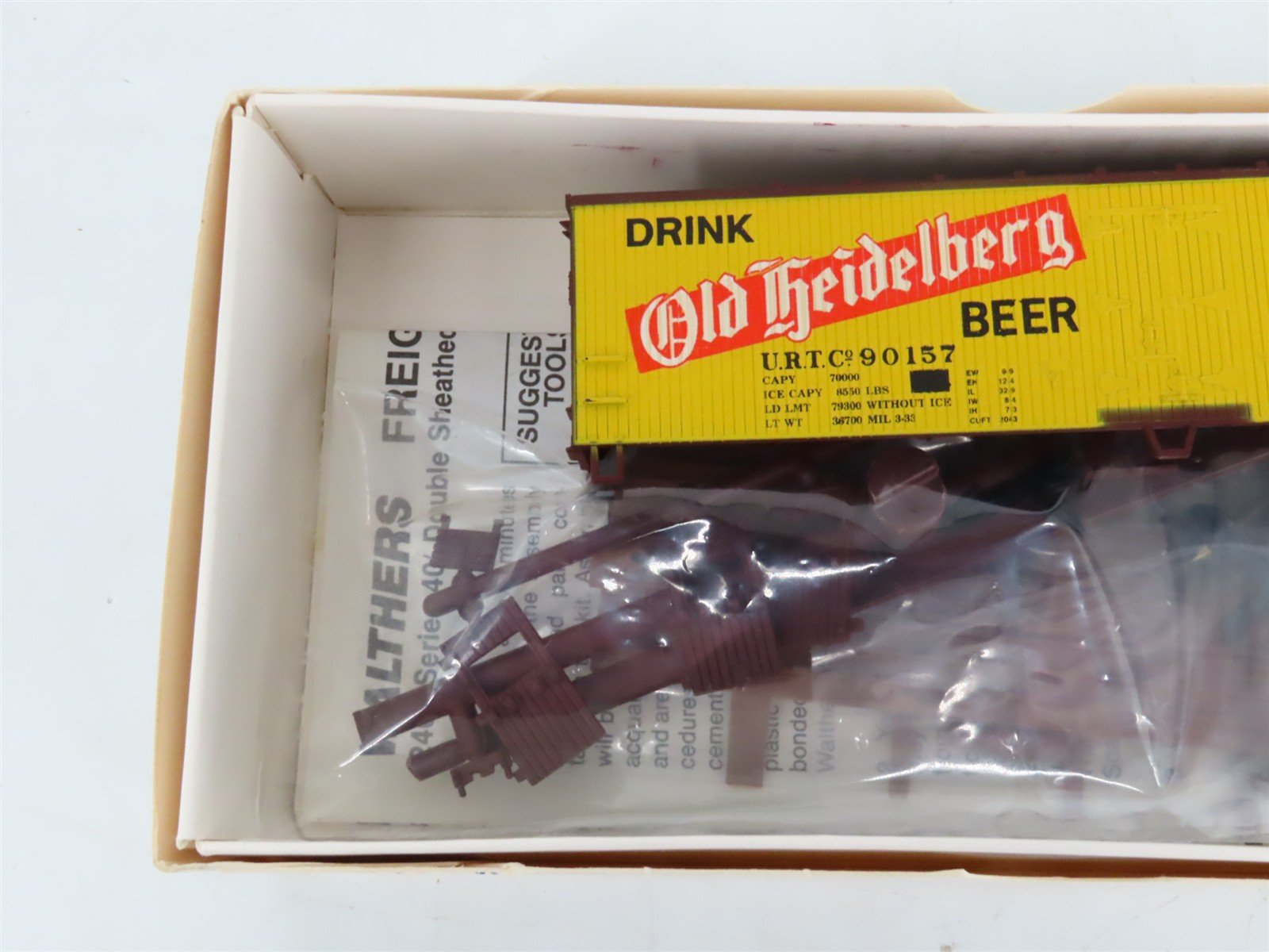 LOT of 4 HO Walthers Kits Blatz, Ballantine, Genessee & Carling 40' Beer Reefers