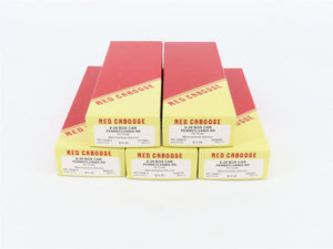 HO Red Caboose Kits RC-7026 PRR Pennsylvania Merchandise 40' X29 Box Cars 5-Pack