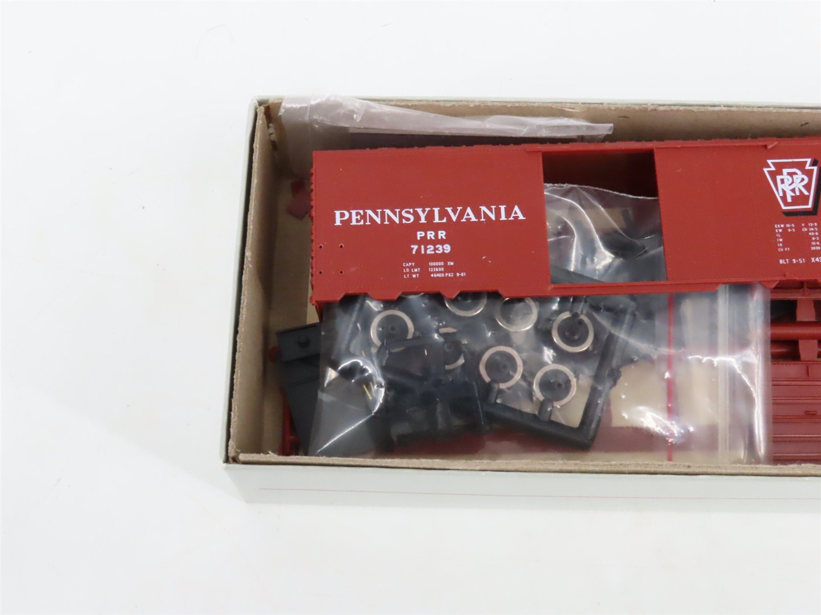 LOT of 6 HO Scale C&BT Shops Kits PRR Pennsylvania 40' AAR X-43C Box Cars
