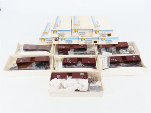 LOT of 7 HO Scale Walthers Kits SP, ATSF, CP, SOO & WP 40' Wood Box Cars