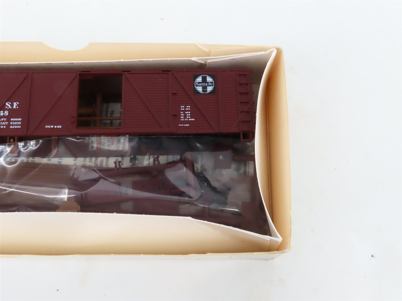 LOT of 7 HO Scale Walthers Kits SP, ATSF, CP, SOO & WP 40' Wood Box Cars