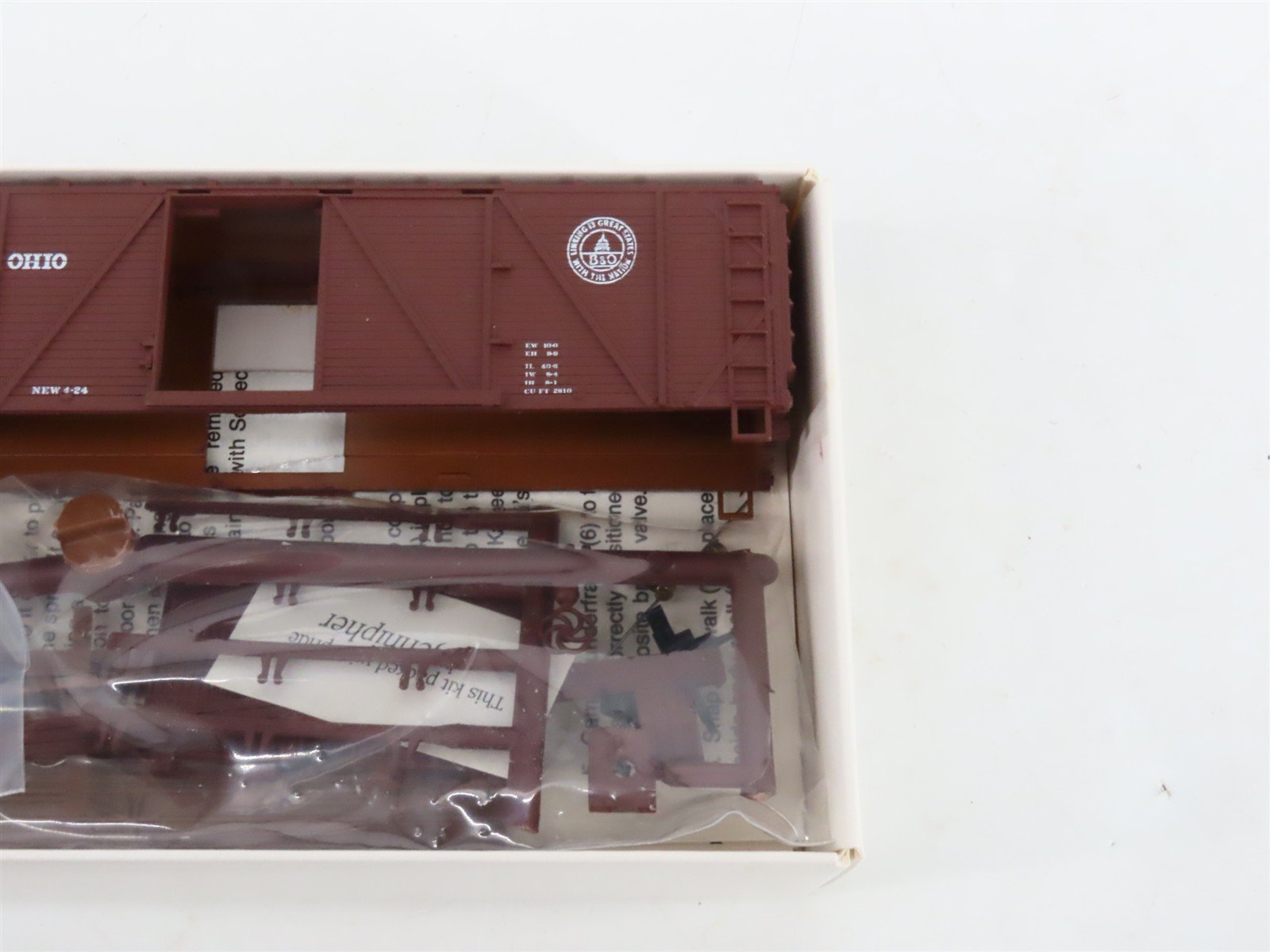 LOT of 7 HO Walthers Kits NYC, ERIE, B&M, B&O, CB&Q, SAL & PRR 40' Wood Box Cars