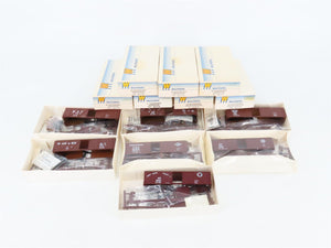 LOT of 7 HO Walthers Kits CN, WAG, T&P, WAB, MP, MKT & NP 40' Wood Box Cars