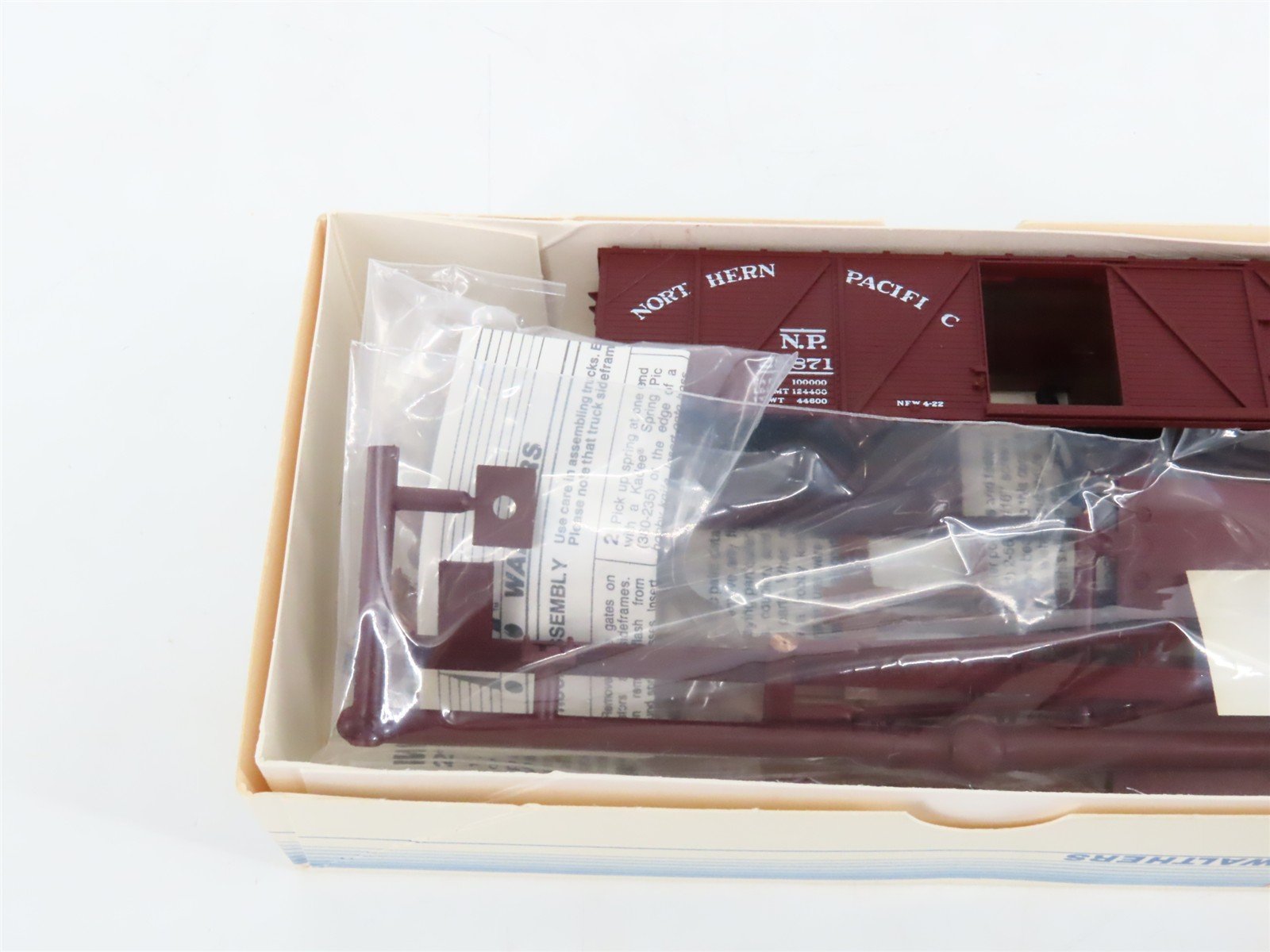 LOT of 7 HO Walthers Kits CN, WAG, T&P, WAB, MP, MKT & NP 40' Wood Box Cars