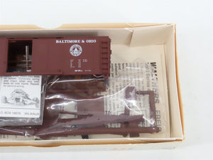 LOT of 6 HO Scale Walthers Kits PRR, NYC, B&O, NH & RDG 40' Steel Box Cars