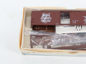 LOT of 6 HO Scale Walthers Kits PRR, NYC, B&O, NH & RDG 40' Steel Box Cars