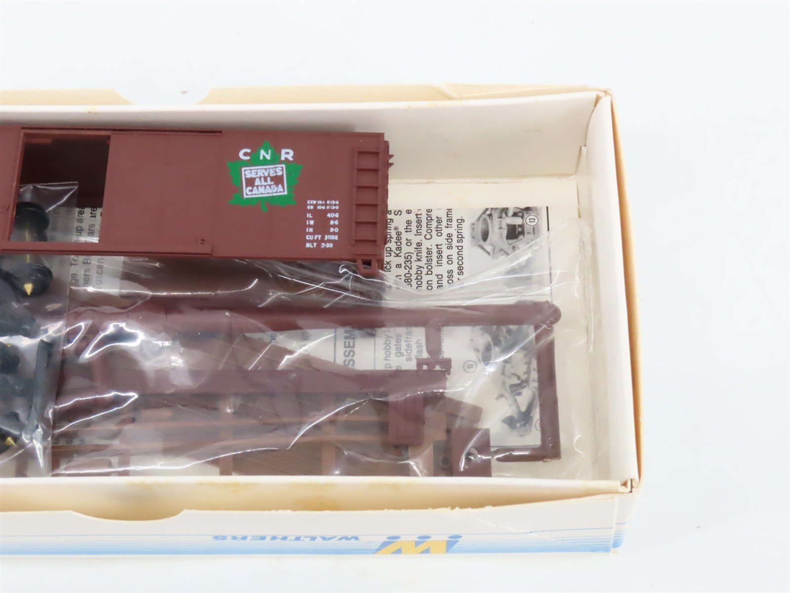 LOT of 6 HO Scale Walthers Kits PRR, GN, CNW, C&O, CNJ & CN 40' Steel Box Cars