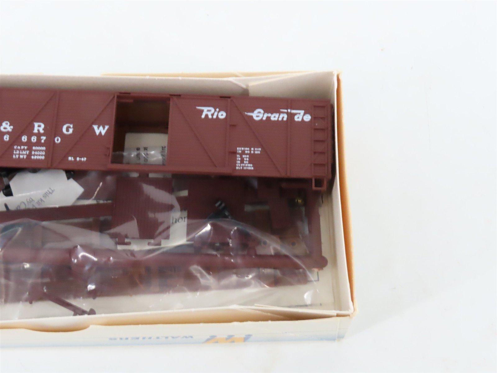 LOT of 7 HO Walthers Kits CMStP&P, D&RGW, TH&B, & SLSF 40' Wood Box Cars