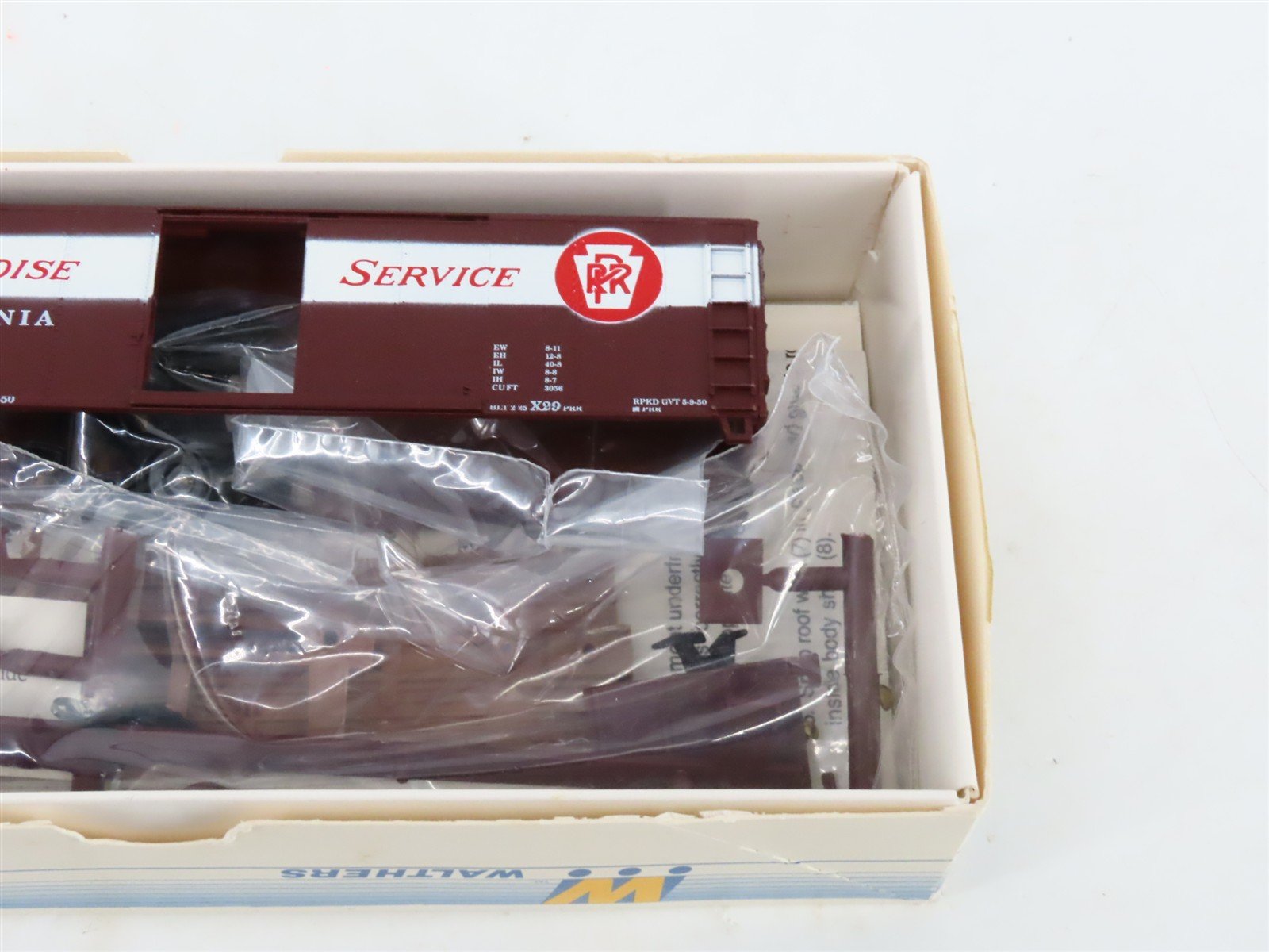 HO Walthers/Railroad Hobbies Kit #1012-2 PRR Merchandise 40' Box Cars 3-Pack