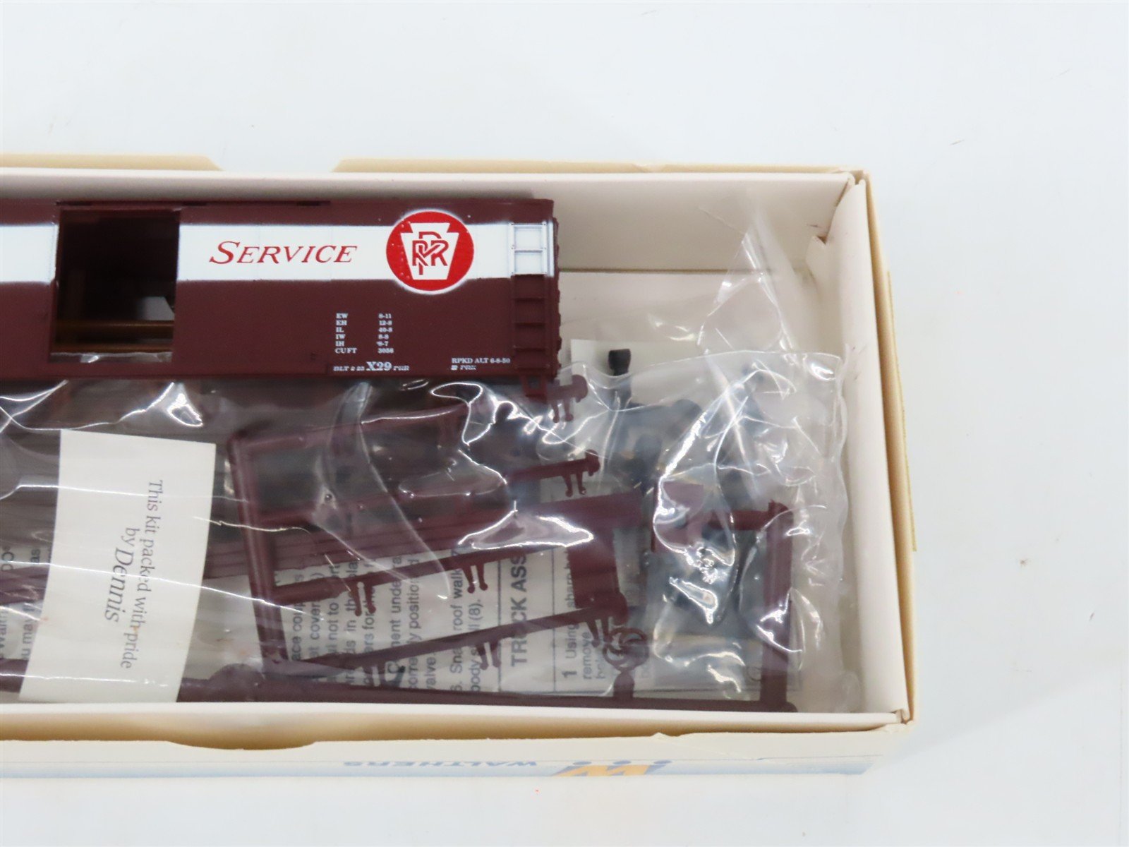HO Walthers/Railroad Hobbies Kit #1012-2 PRR Merchandise 40' Box Cars 3-Pack