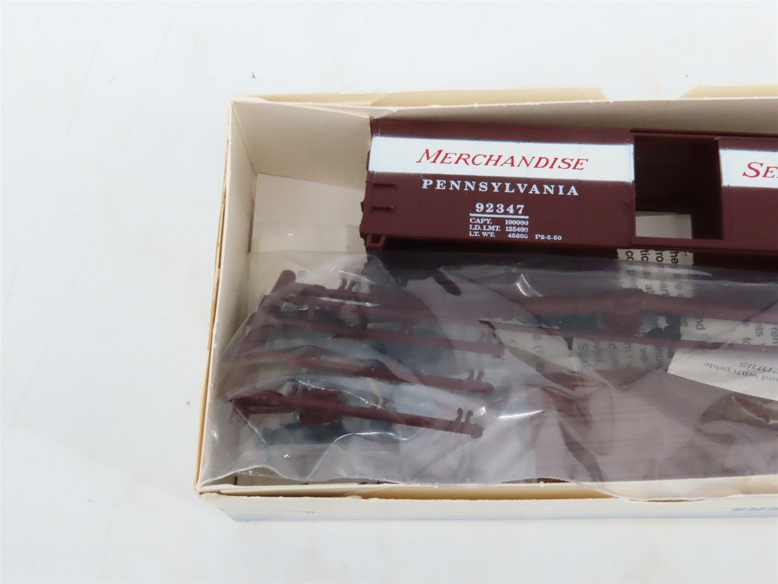 HO Walthers/Railroad Hobbies Kit #1012 PRR Merchandise 40' Box Cars 3-Pack