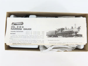 HOn3 Scale Roundhouse Kit 472 Undecorated Outside Frame 2-8-0 Steam Locomotive