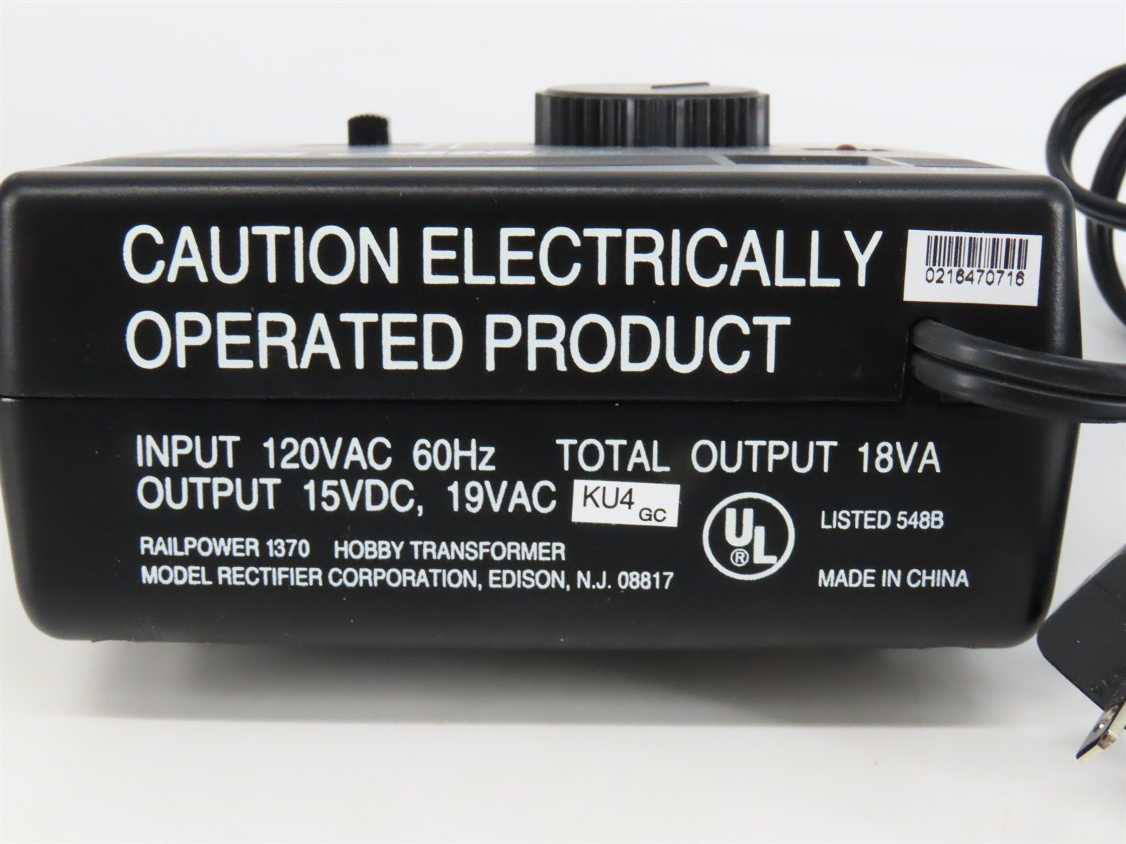 MRC Railpower 1370 DC Transformer/Controller for HO & N Scale