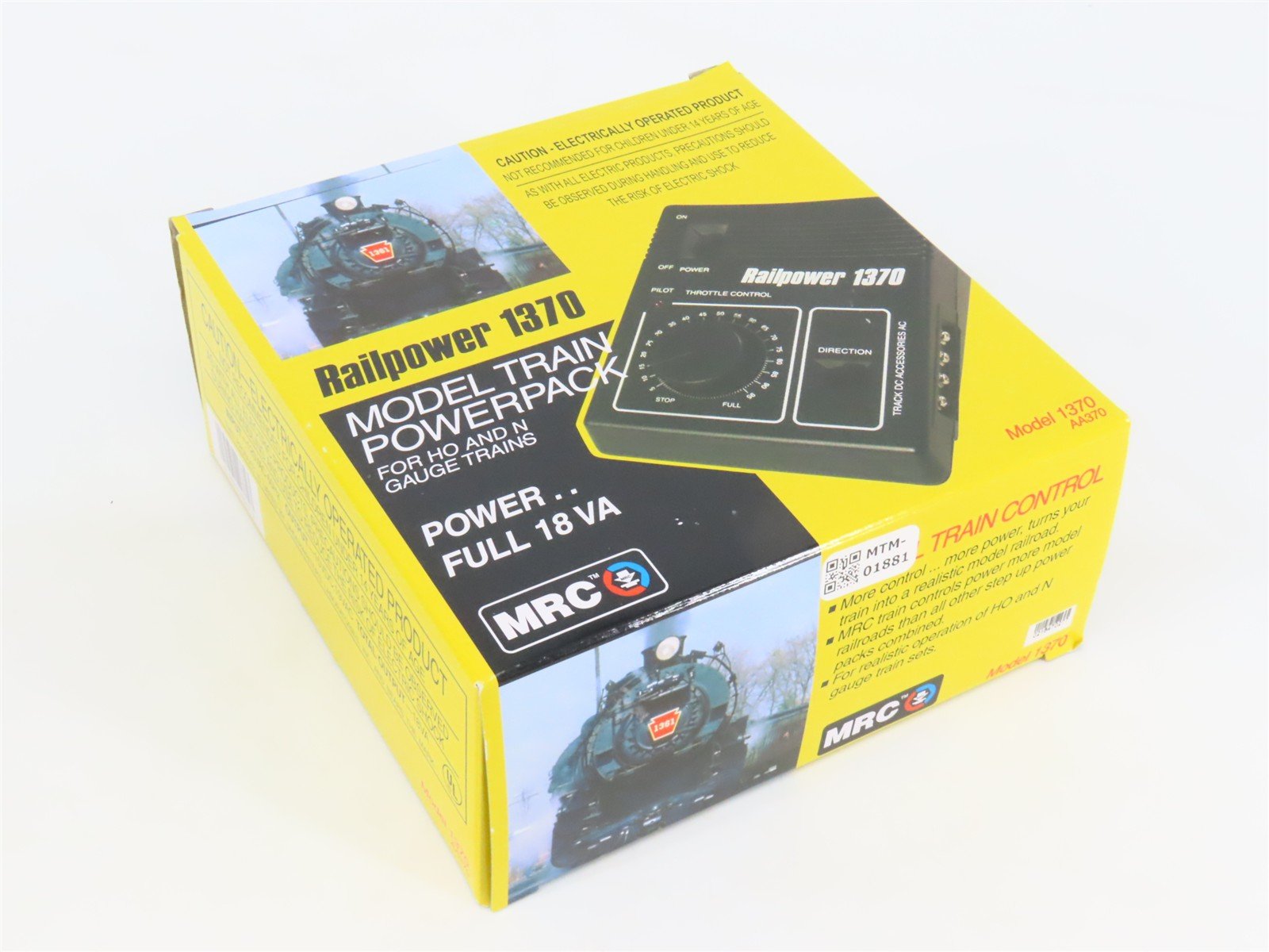 MRC #AA370 Railpower 1370 DC Transformer/Controller for HO & N Scale