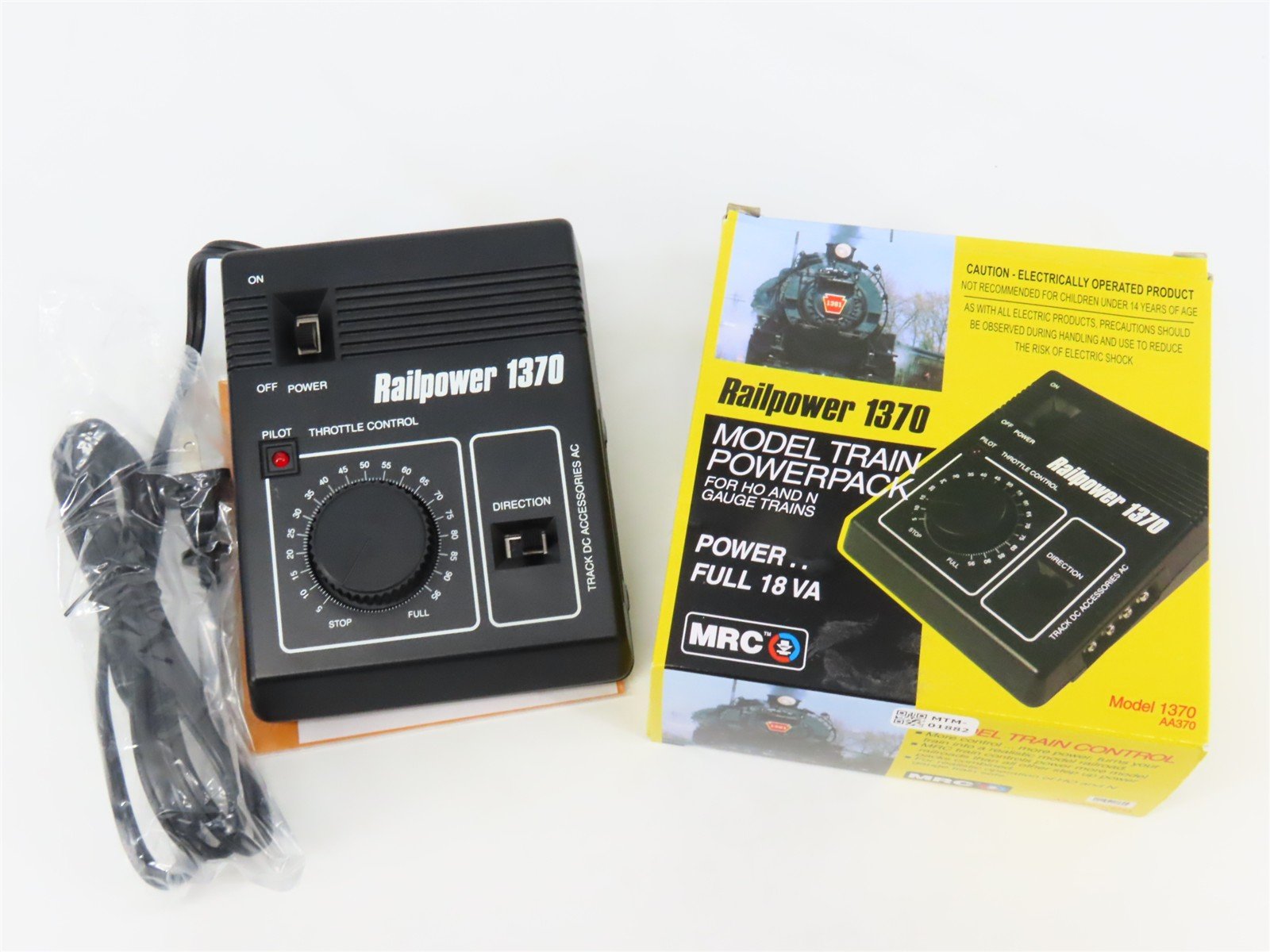 MRC #AA370 Railpower 1370 DC Transformer/Controller for HO & N Scale