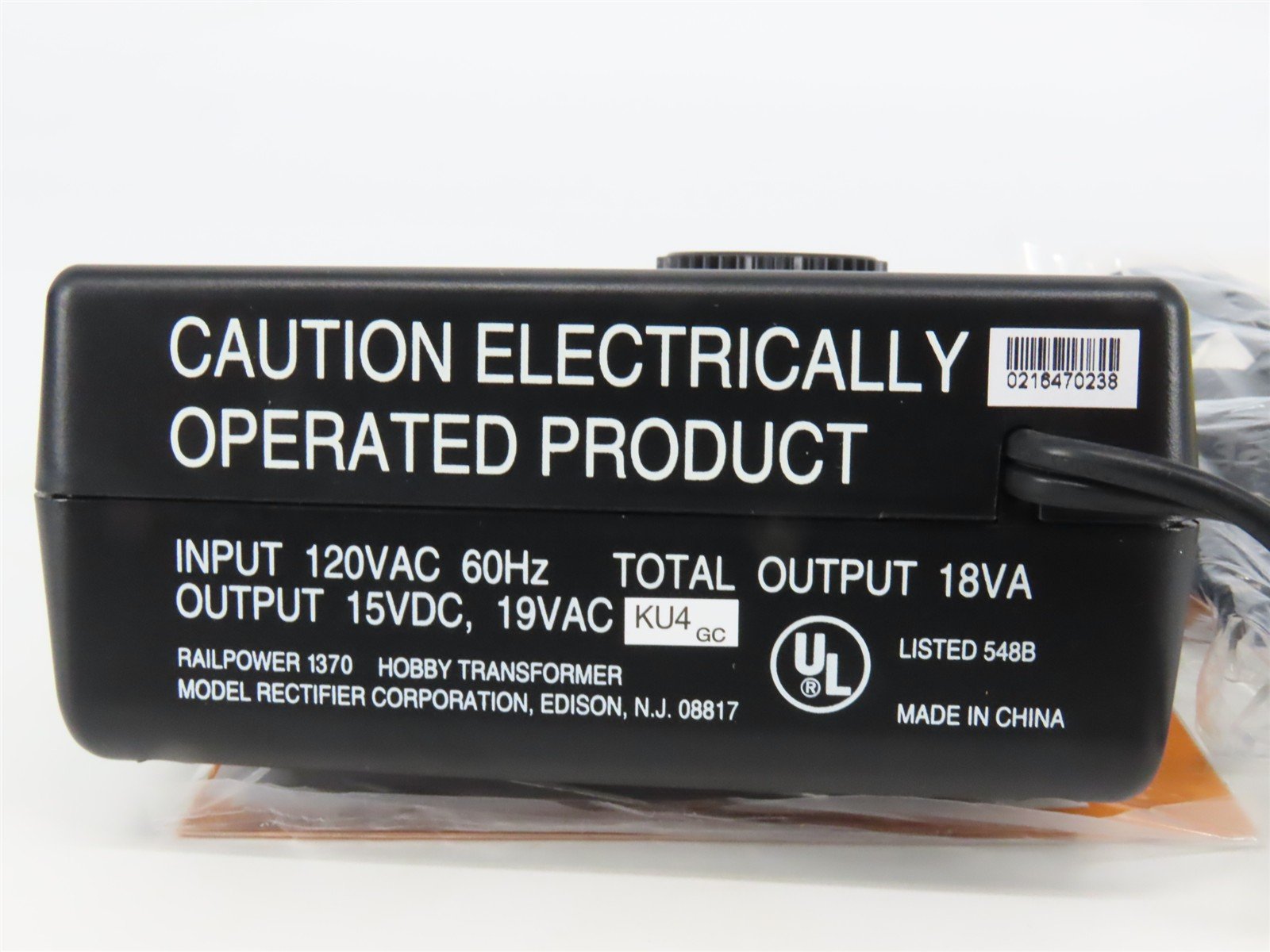 MRC #AA370 Railpower 1370 DC Transformer/Controller for HO & N Scale